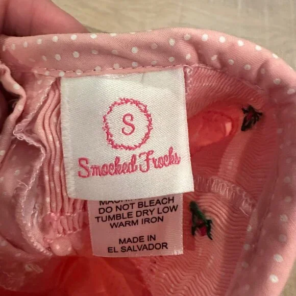 SMOCKED FROCKS GIRLS SIZE 3M SMOCKED PINK DRESS